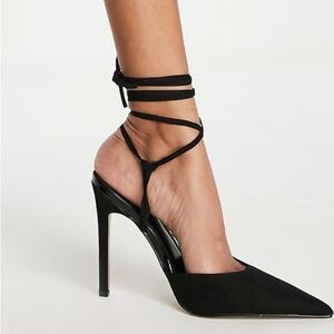 Black tie up stiletto